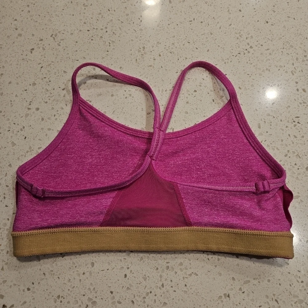 Lululemon Flow Y Bra IV, size 4 Pink Sports Racerback Bra Athletic Sportsbra
